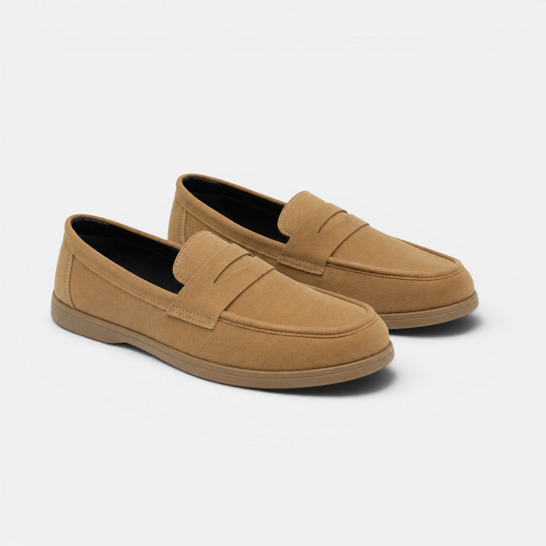 Mocassins Premium en Daim Homme à Enfiler Slip-On