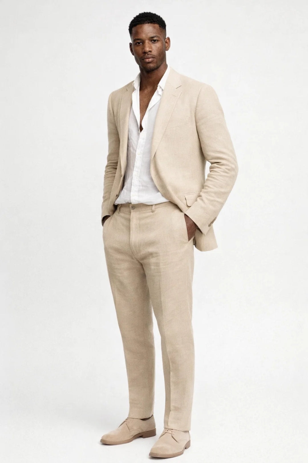 Costume Ajusté Deux Pièces Homme Blazer Business Set