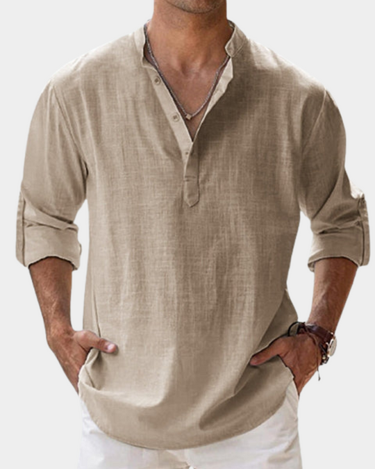 Chemise de Loisir Homme Manches Longues Confort Casual