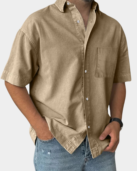 Chemise de Loisir Homme Manches Courtes Été Casual