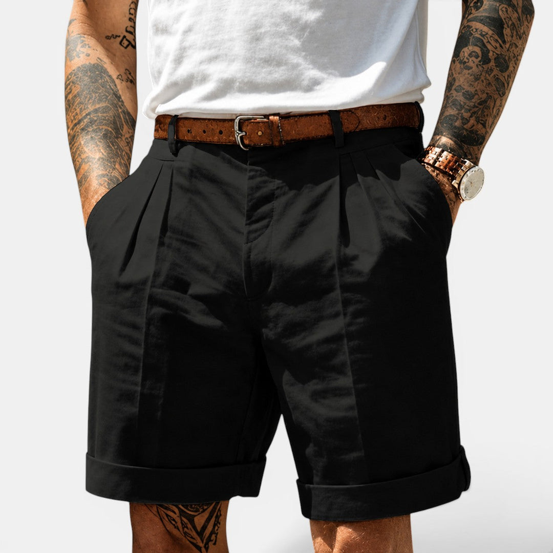Short en Lin Décontracté Homme Été Plage Bermuda