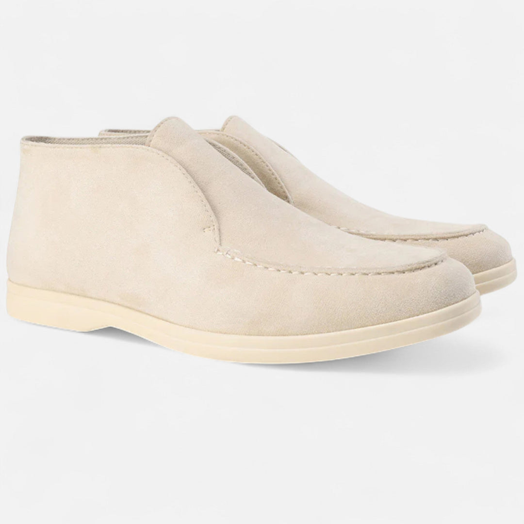 Mocassins Hauts en Daim Old Money Homme à Enfiler