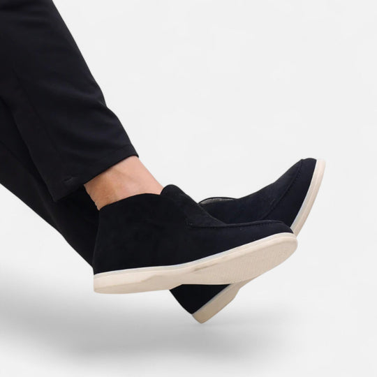 Mocassins Hauts en Daim Old Money Homme à Enfiler