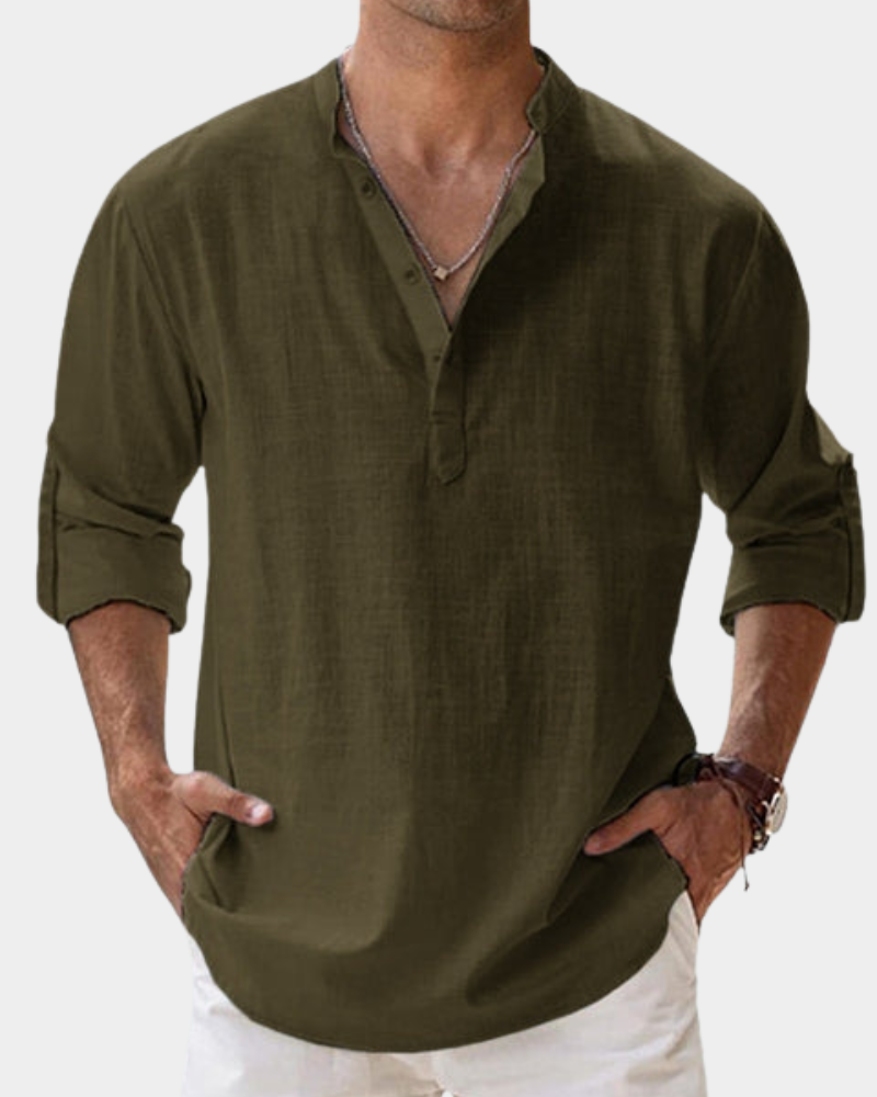 Chemise de Loisir Homme Manches Longues Confort Casual