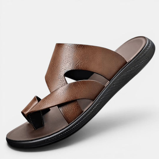 Sandales en Cuir Confortables Homme Été Outdoor
