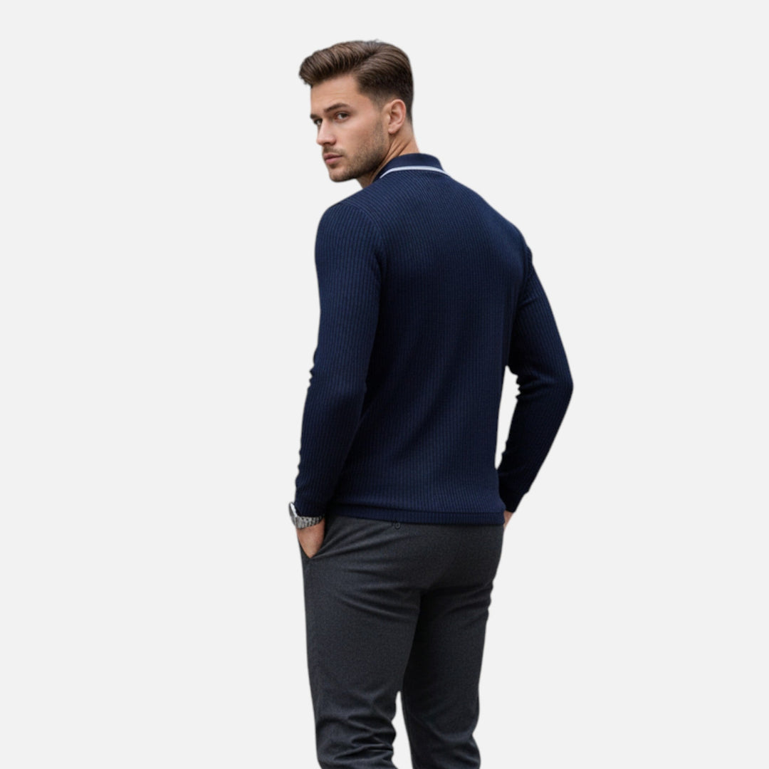 Chemise Boutonnée Contrastée Homme Élégante Button-Up