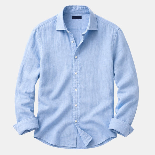 Chemise Lin Coton Homme Été Respirante Casual Légère