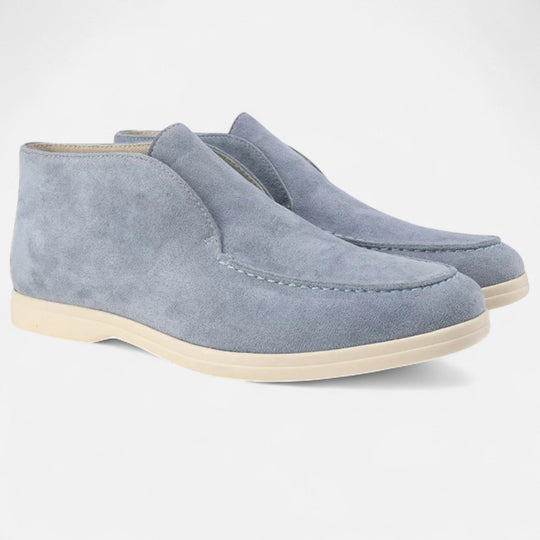 Mocassins Hauts en Daim Old Money Homme à Enfiler