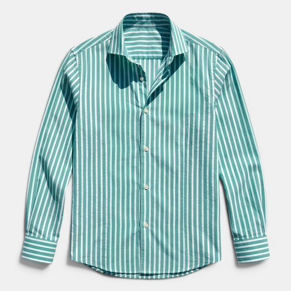 Chemise Classique Rayée Homme Respirante Été Casual