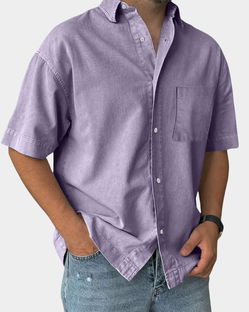 Chemise de Loisir Homme Manches Courtes Été Casual