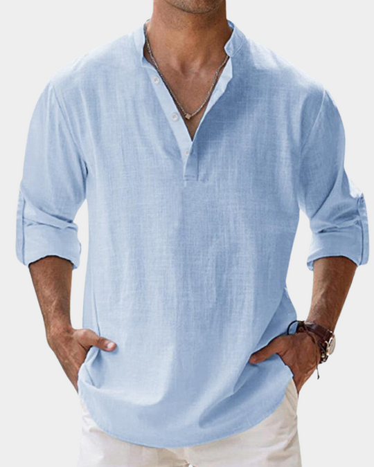 Chemise de Loisir Homme Manches Longues Confort Casual