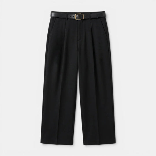 Pantalon à Pinces Jambe Droite Homme Costume Élégant
