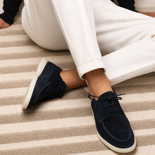 Mocassins Derby Old Money Homme Élégants Cuir Slip-On