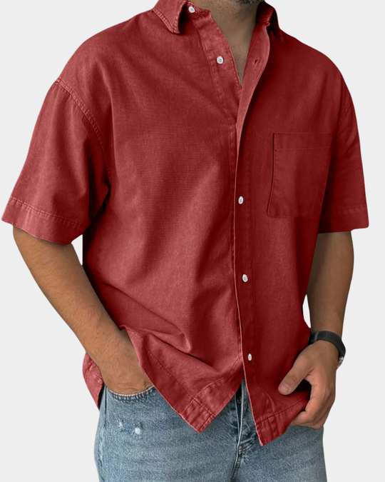 Chemise de Loisir Homme Manches Courtes Été Casual