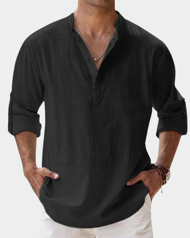 Chemise de Loisir Homme Manches Longues Confort Casual