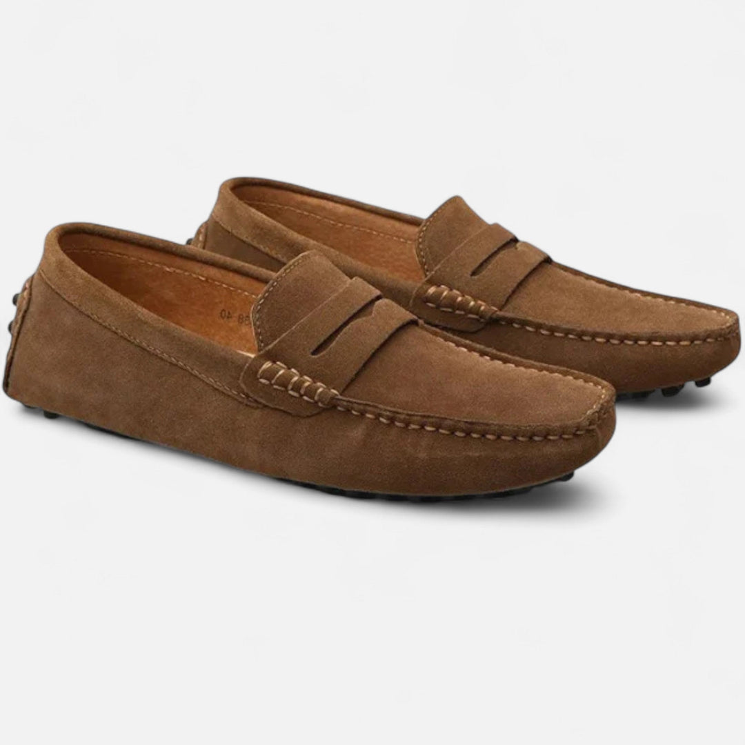 Mocassins Conducteur en Daim Homme à Enfiler Slip-On