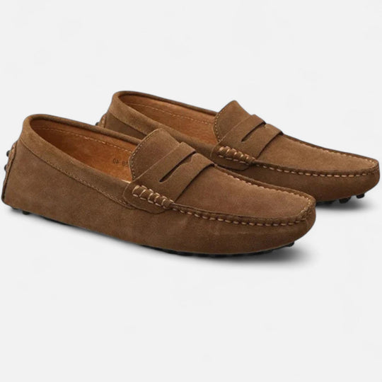 Mocassins Conducteur en Daim Homme à Enfiler Slip-On