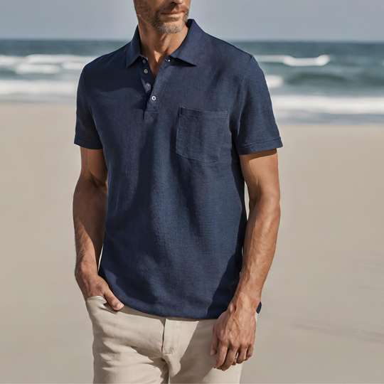 Polo en Coton Homme Manches Courtes Été Casual