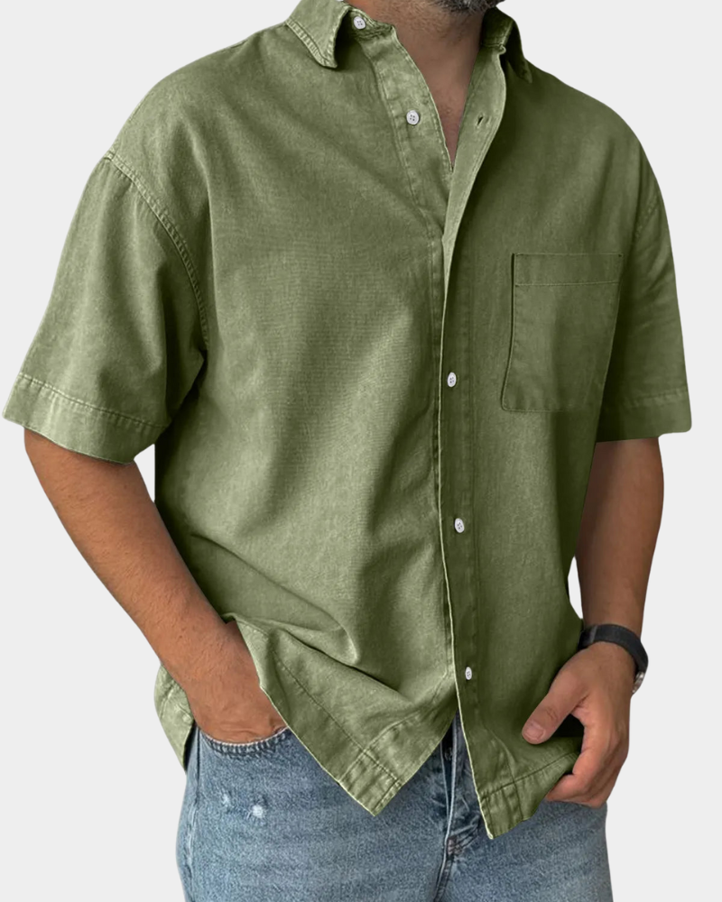Chemise de Loisir Homme Manches Courtes Été Casual