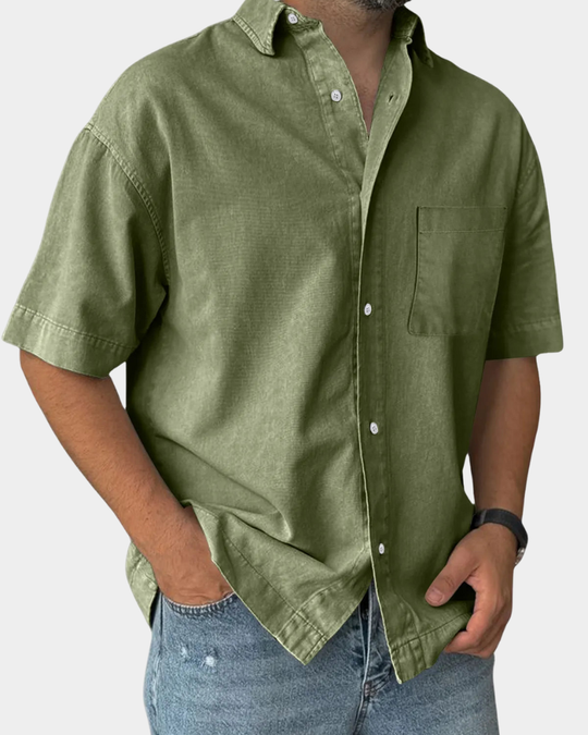 Chemise de Loisir Homme Manches Courtes Été Casual