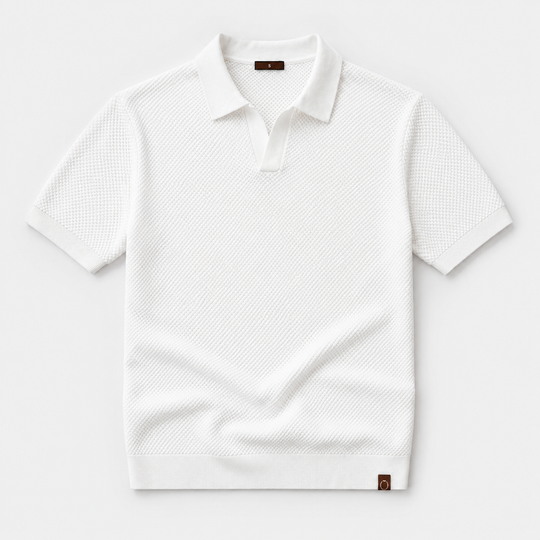 Polo en Maille Slim Homme Été Manches Courtes