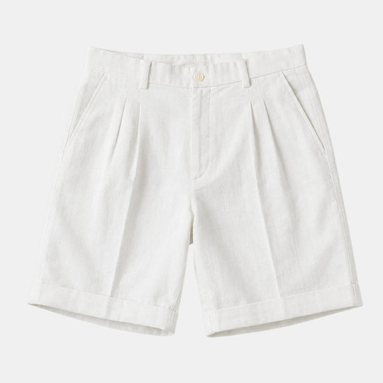 Short en Lin Décontracté Homme Été Plage Bermuda