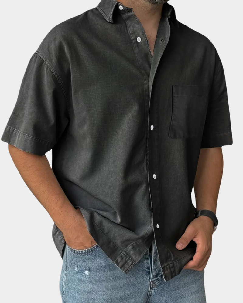 Chemise de Loisir Homme Manches Courtes Été Casual