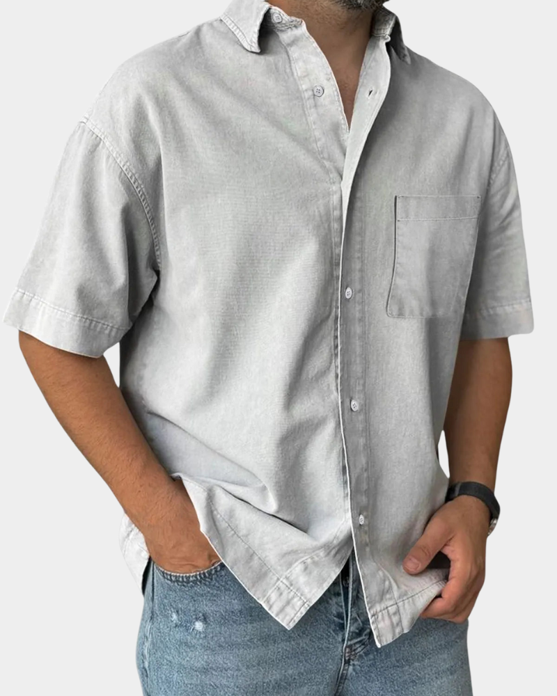 Chemise de Loisir Homme Manches Courtes Été Casual