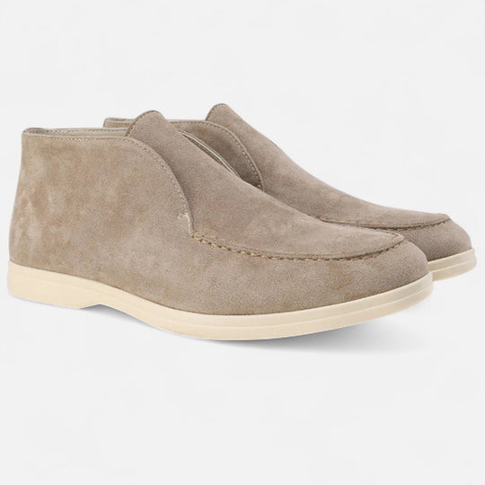 Mocassins Hauts en Daim Old Money Homme à Enfiler