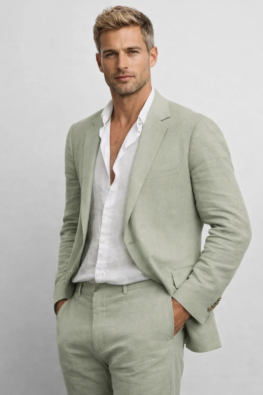 Costume Ajusté Deux Pièces Homme Blazer Business Set