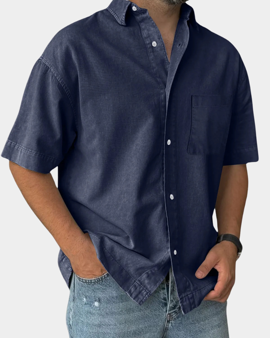 Chemise de Loisir Homme Manches Courtes Été Casual