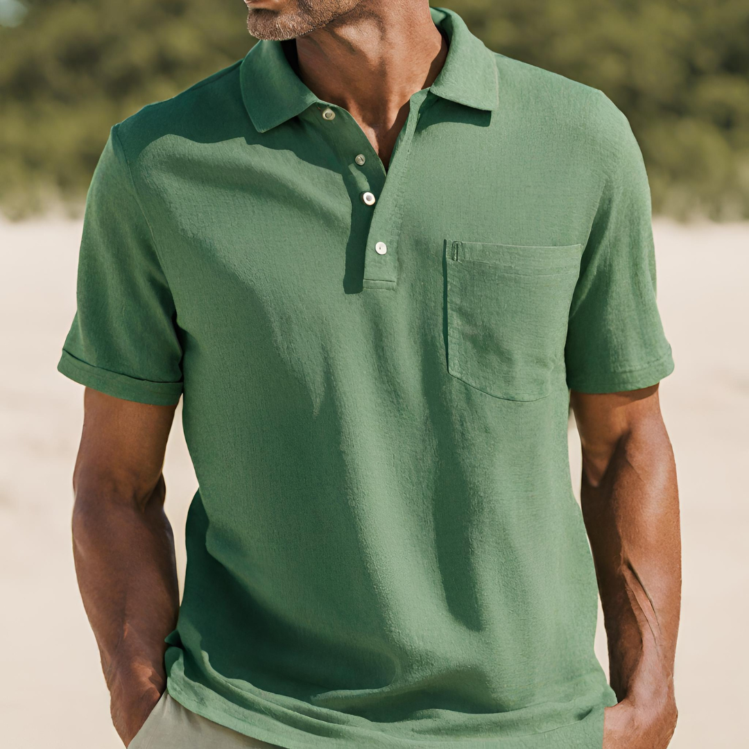 Polo en Coton Homme Manches Courtes Été Casual