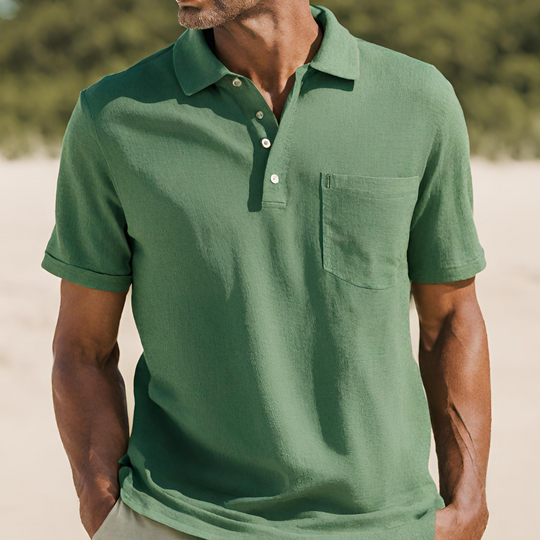 Polo en Coton Homme Manches Courtes Été Casual