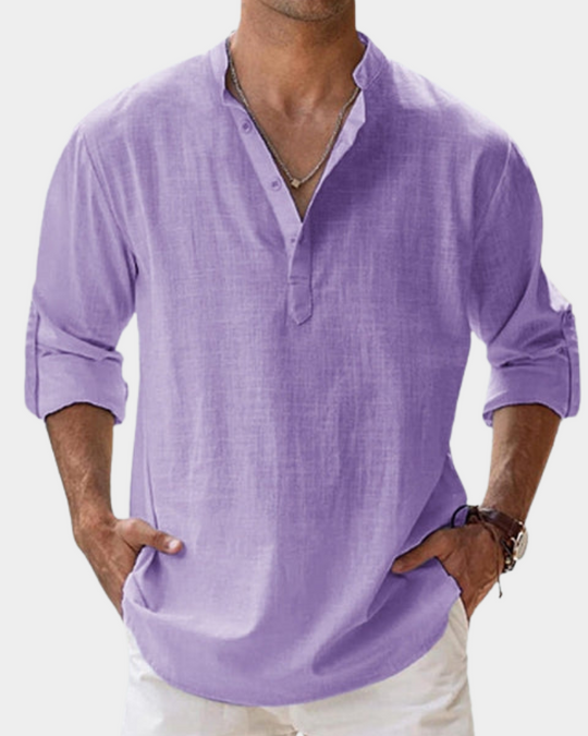 Chemise de Loisir Homme Manches Longues Confort Casual