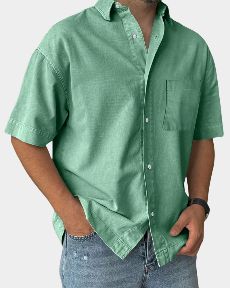 Chemise de Loisir Homme Manches Courtes Été Casual