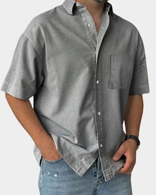 Chemise de Loisir Homme Manches Courtes Été Casual