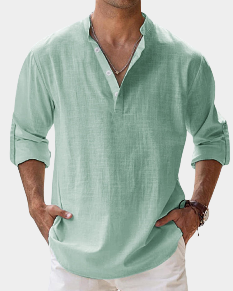 Chemise de Loisir Homme Manches Longues Confort Casual