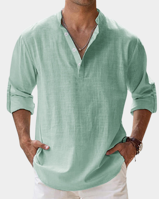 Chemise de Loisir Homme Manches Longues Confort Casual