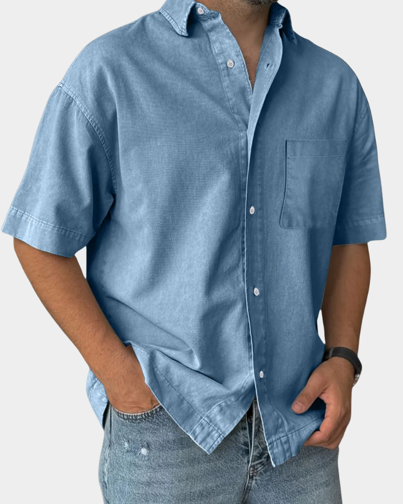 Chemise de Loisir Homme Manches Courtes Été Casual