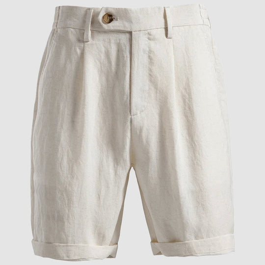 Short Chino à Pinces Homme Lyocell Été Cintré