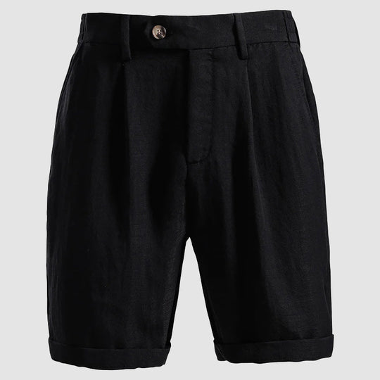 Short Chino à Pinces Homme Lyocell Été Cintré