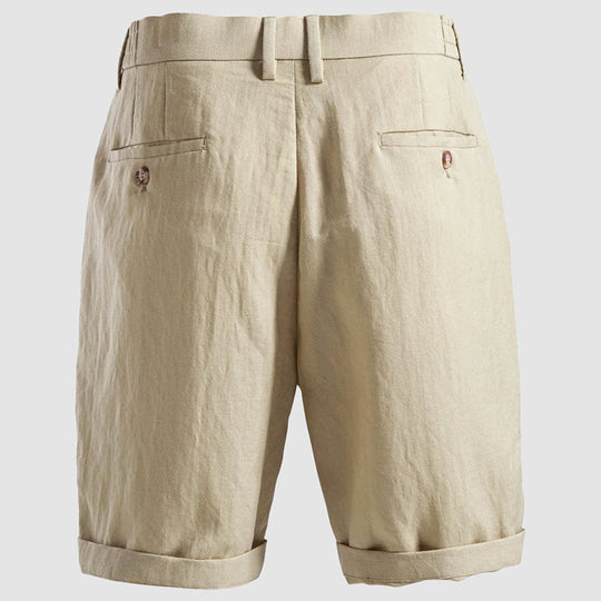 Short Chino à Pinces Homme Lyocell Été Cintré