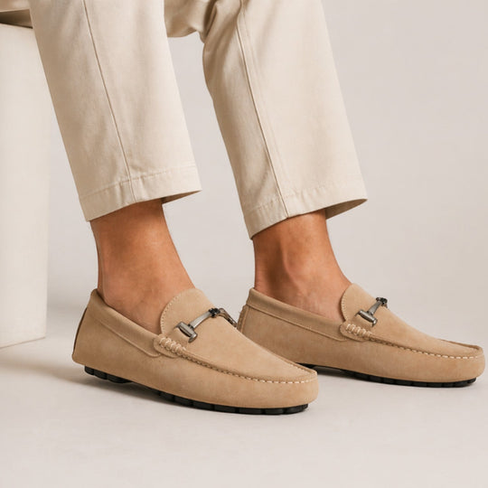 Mocassins Outdoor en Daim Homme Été à Enfiler Slip-On