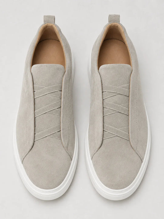 Baskets en Toile à Enfiler Homme Mocassins Slip-On