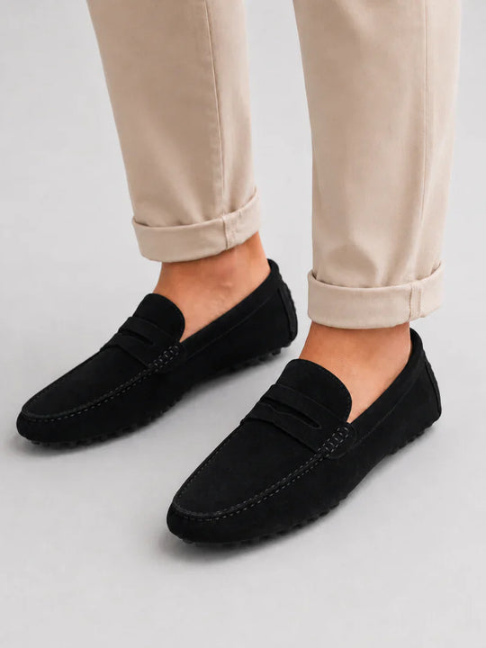 Mocassins Penny en Daim Classiques Homme à Enfiler