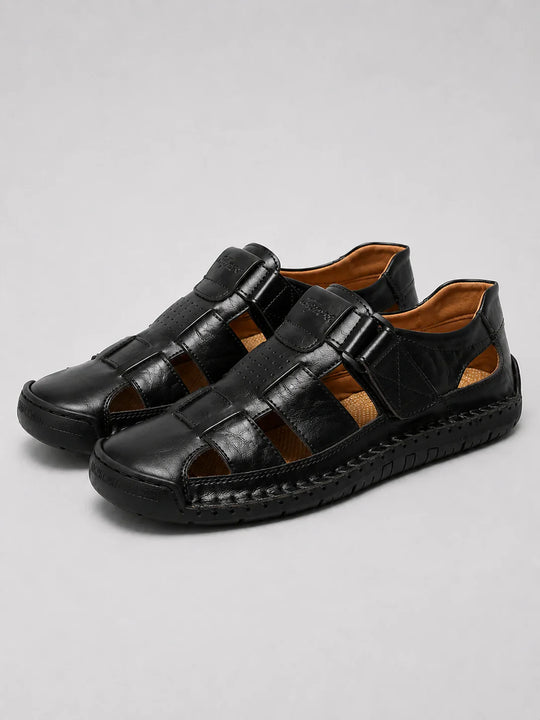 Sandales en Cuir Légères Homme Plage Été Chaussures