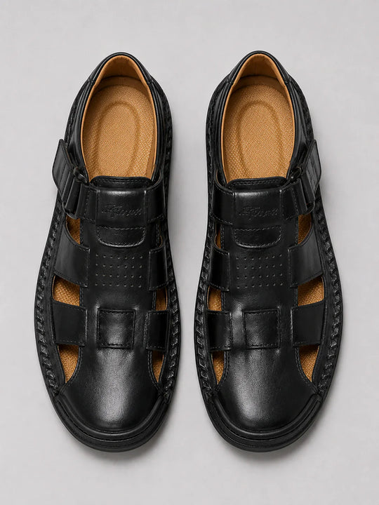 Sandales en Cuir Légères Homme Plage Été Chaussures