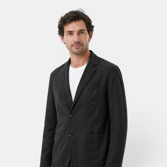 Costume en Lin Respirant Homme Été Deux Pièces Set
