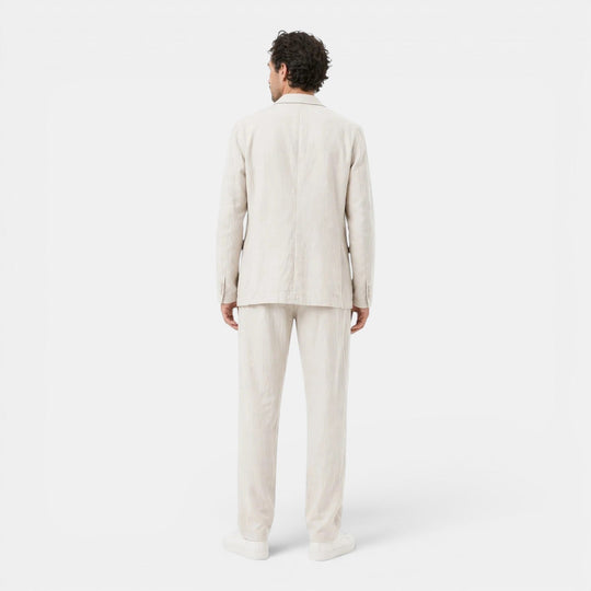 Costume en Lin Respirant Homme Été Deux Pièces Set