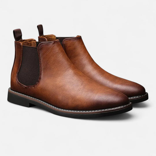 Bottines en Cuir Old Money Homme Élégantes Bottes